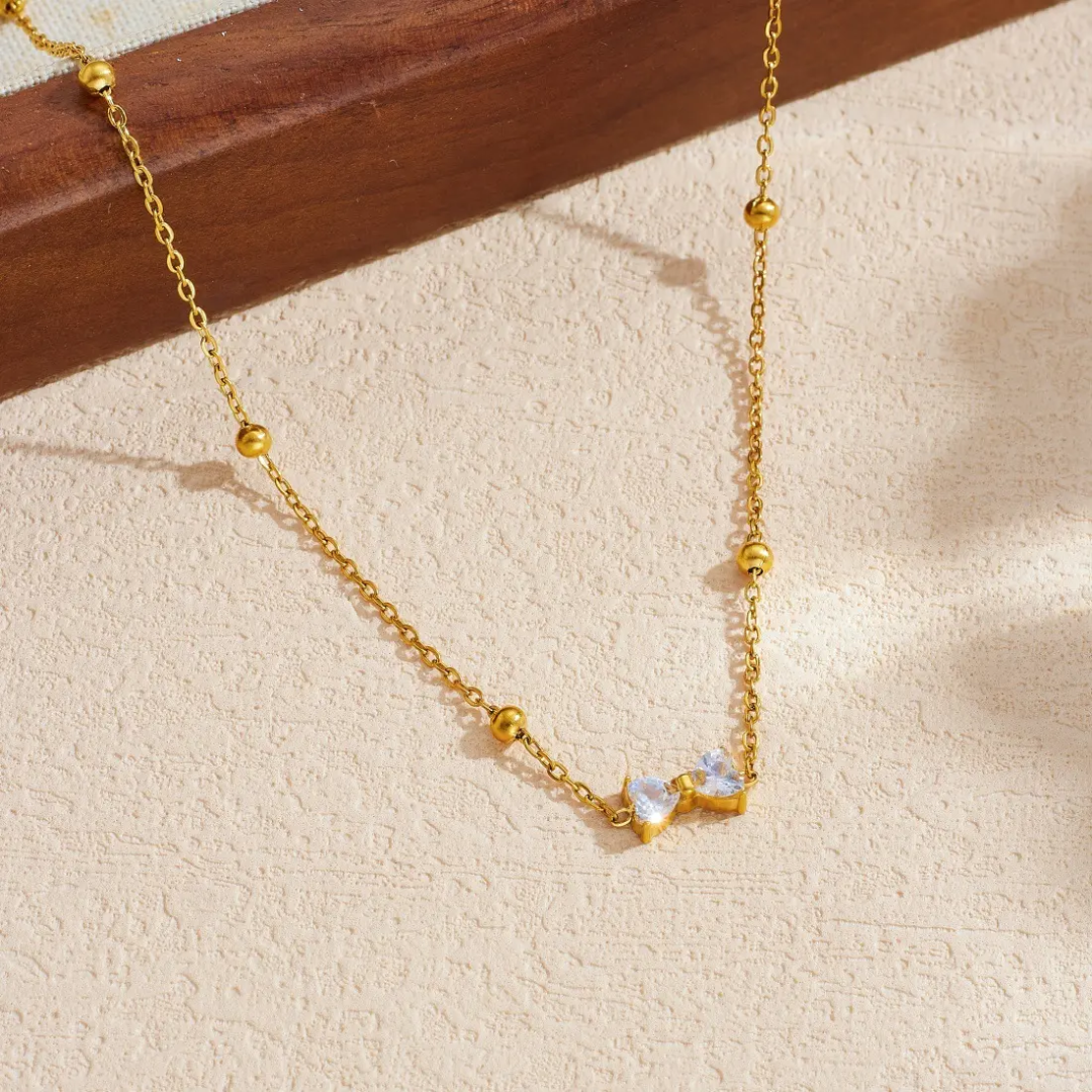 Anti Tarnish Bow Necklace