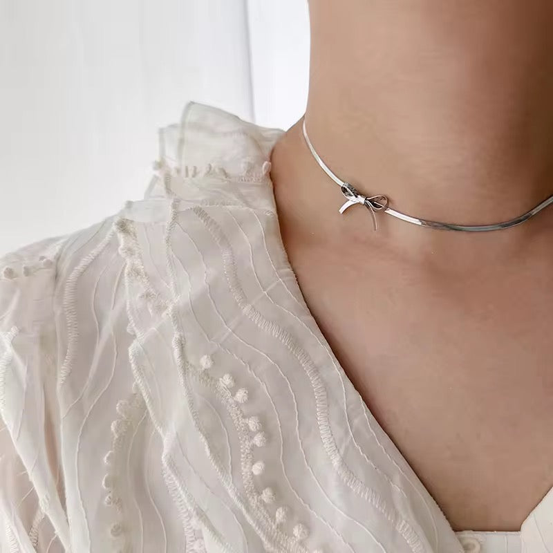 Bow Tie Necklace - 18K Gold Plated