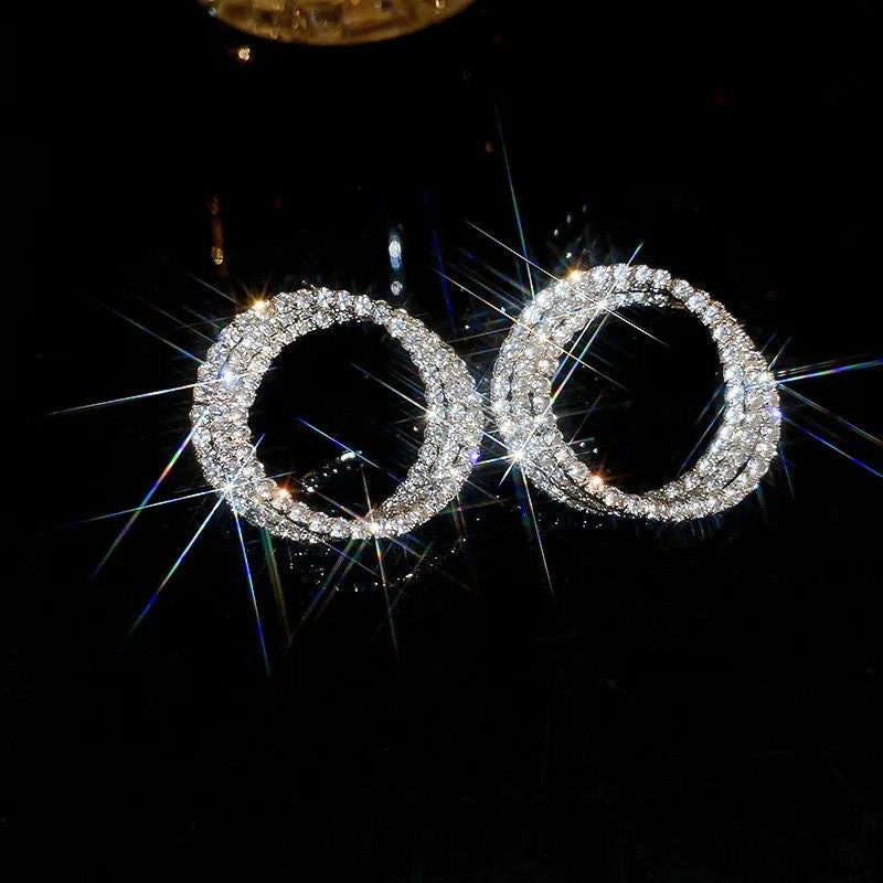 Diamond Spiral Earrings