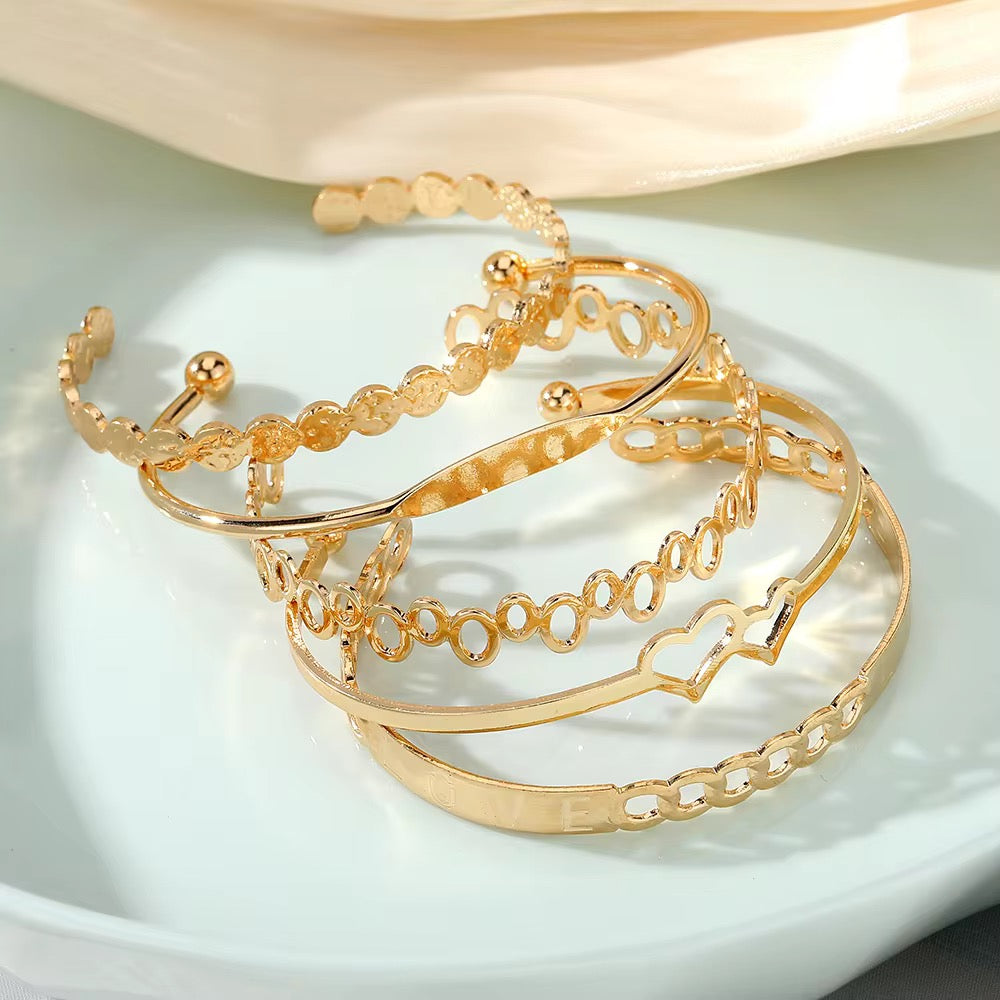 The Ultimate Golden Bangle Stack