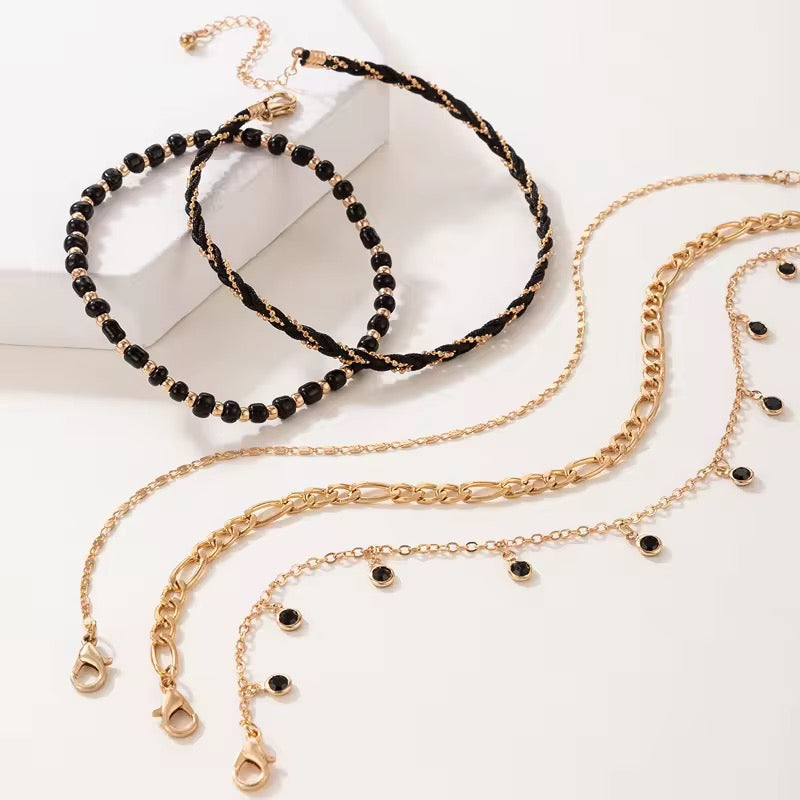 5-Piece Anklet Set