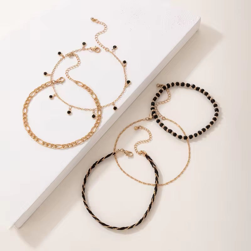 5-Piece Anklet Set
