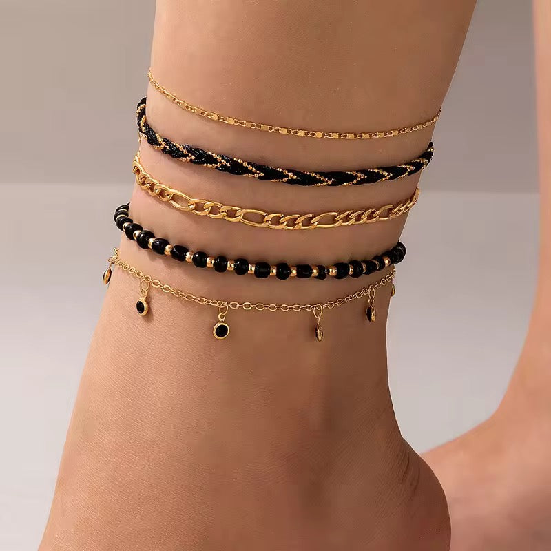 5-Piece Anklet Set