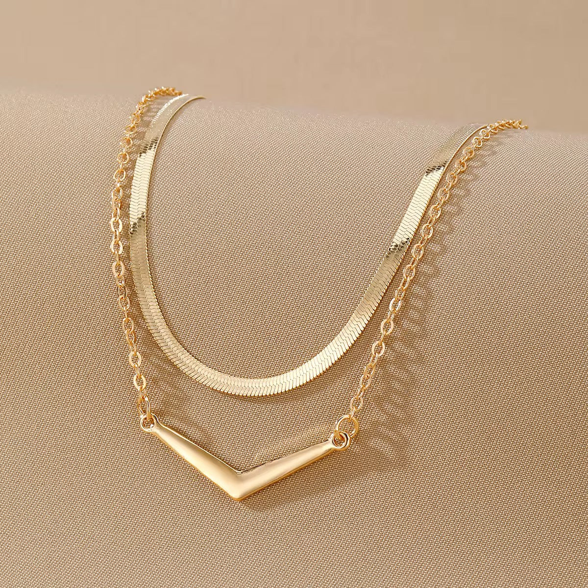 V Gold Necklace