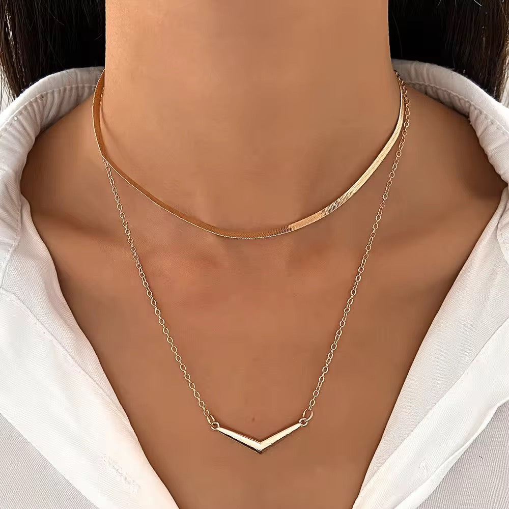 V Gold Necklace