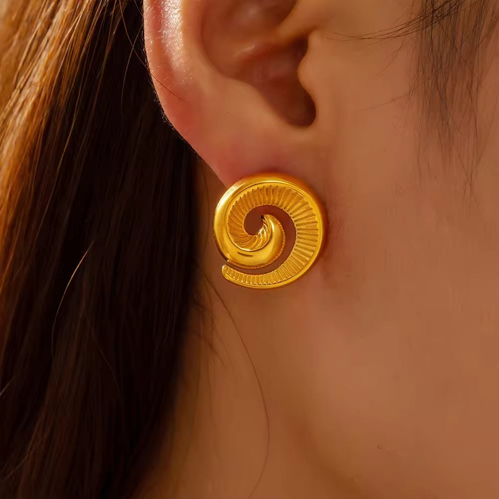 Spiral Gold Earrings