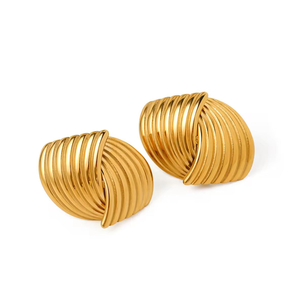 Gold Plated Chunky Earrings