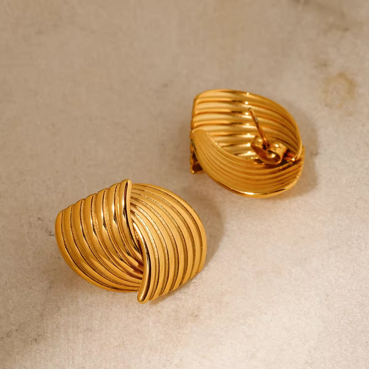 Gold Plated Chunky Earrings