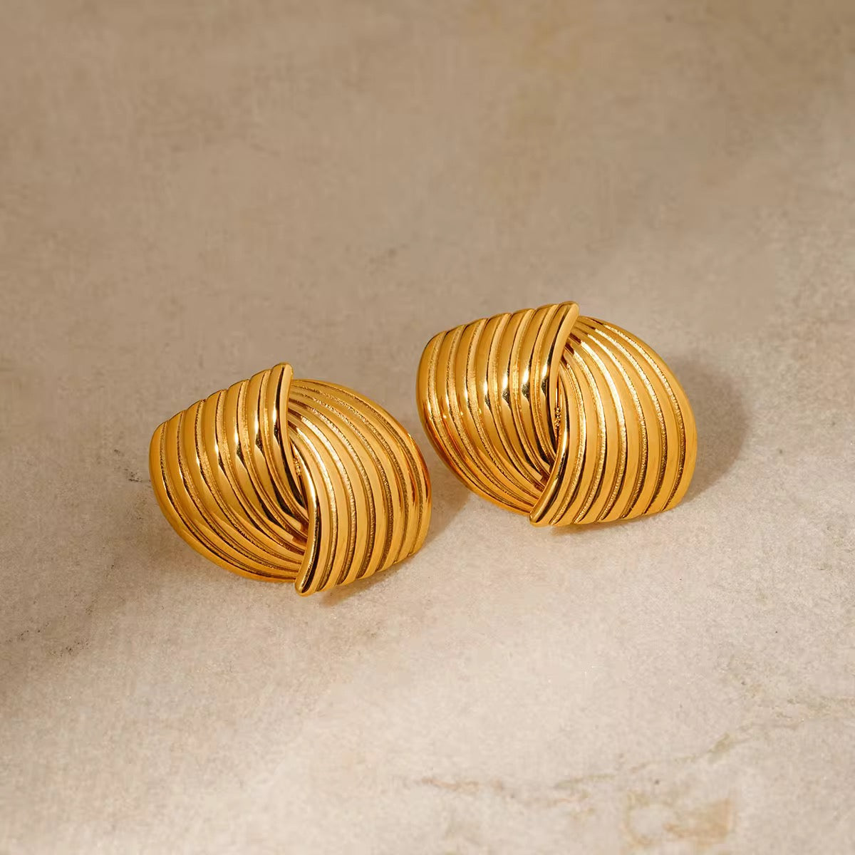 Gold Plated Chunky Earrings