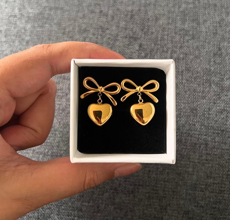 18K Gold Plated Bow Earrings