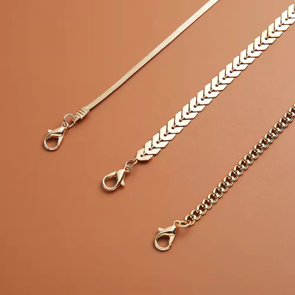 Gold Anklet Trio