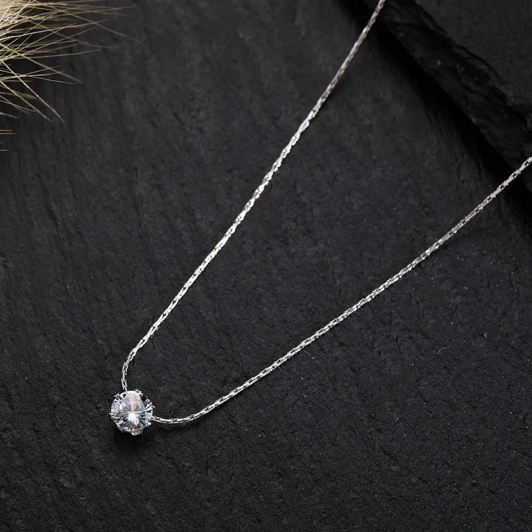 Elegant Gold Solitaire Necklace