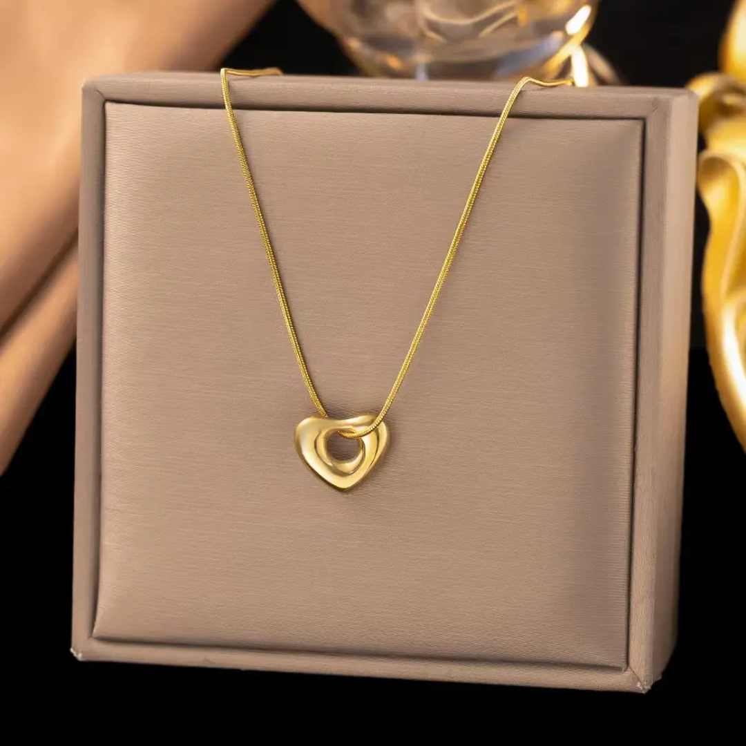 Anti Tarnish Heart Necklace