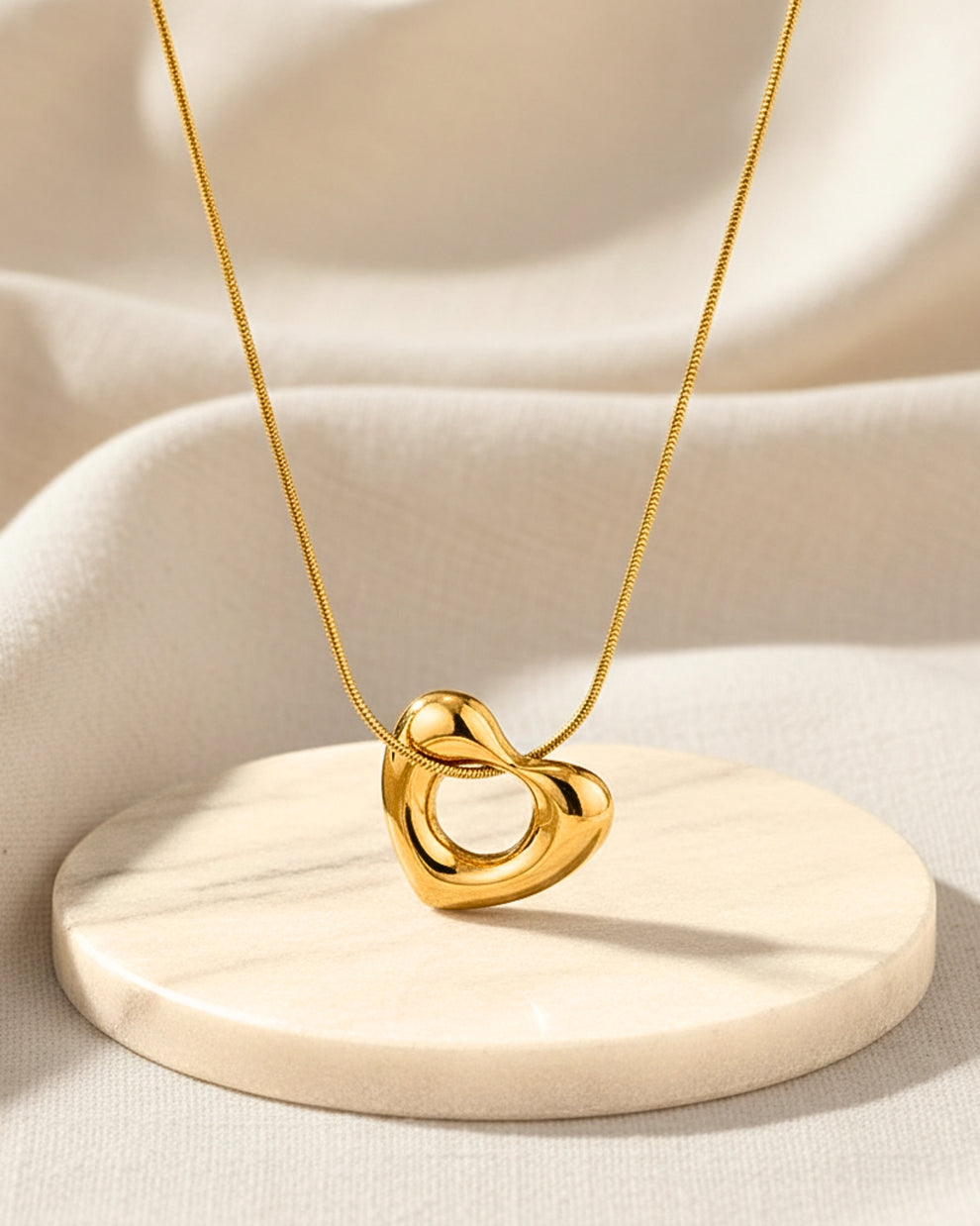 Anti Tarnish Heart Necklace