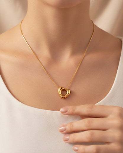 Anti Tarnish Heart Necklace