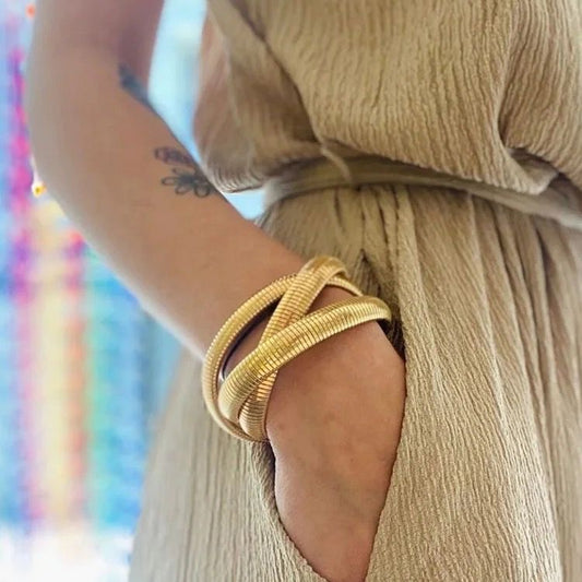 Spiral Gold Bracelet