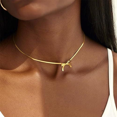 Bow Tie Necklace - 18K Gold Plated