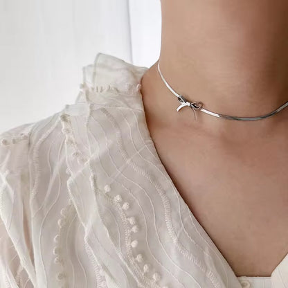 Bow Tie Necklace - 18K Gold Plated