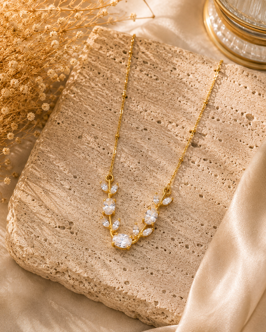 Tulip CZ Necklace