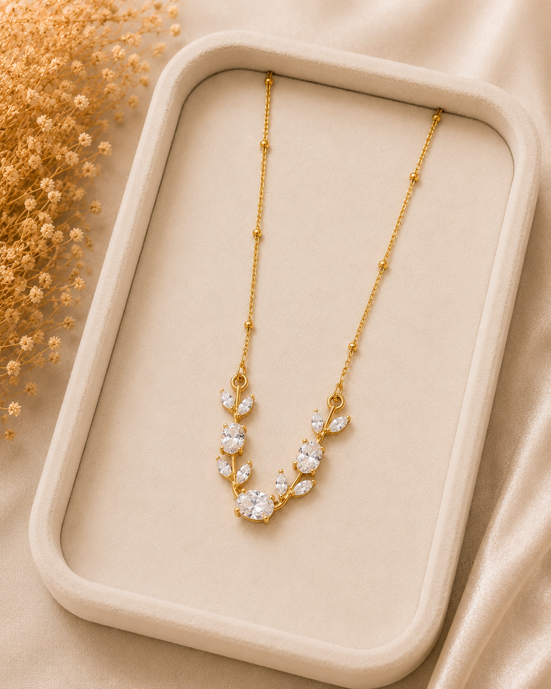 Tulip CZ Necklace