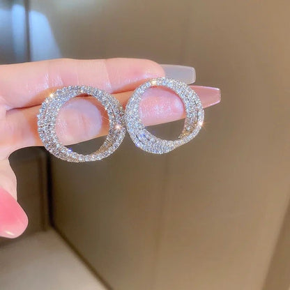 Diamond Spiral Earrings
