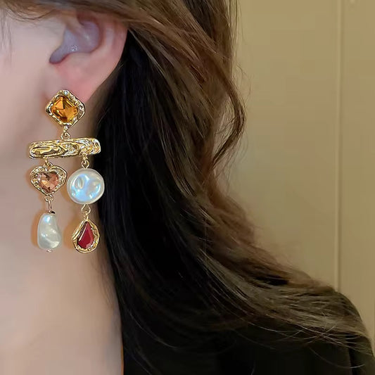 Ethno Pearl Earrings