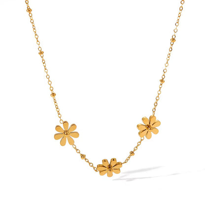 Minimal Daisy Gold Necklace