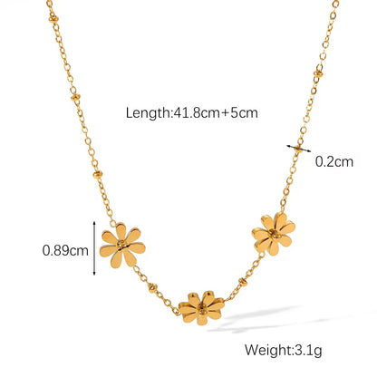 Minimal Daisy Gold Necklace