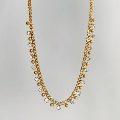 Cubic Zirconia Diana Necklace - 18K Gold Plated