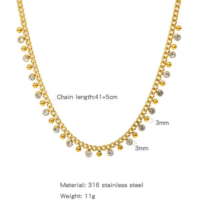 Cubic Zirconia Diana Necklace - 18K Gold Plated