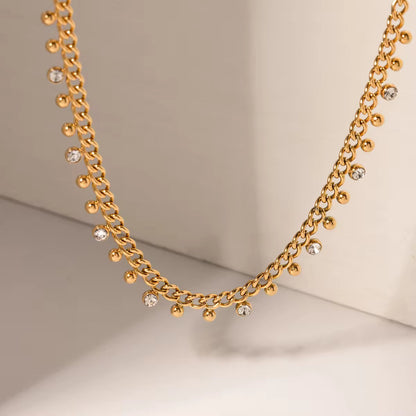 Cubic Zirconia Diana Necklace - 18K Gold Plated