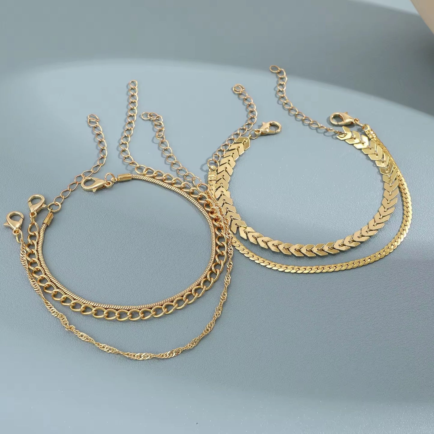 Golden Arrowhead Bracelet Stack