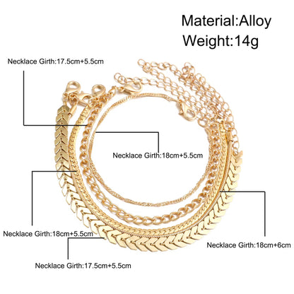 Golden Arrowhead Bracelet Stack