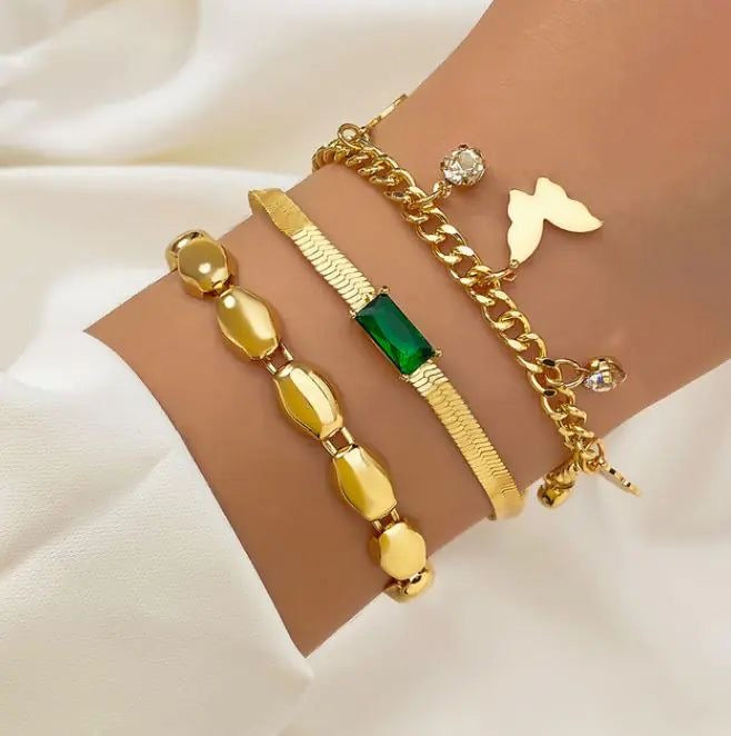 Emerald Dreams Bracelet Stack