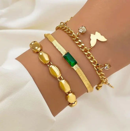 Emerald Dreams Bracelet Stack