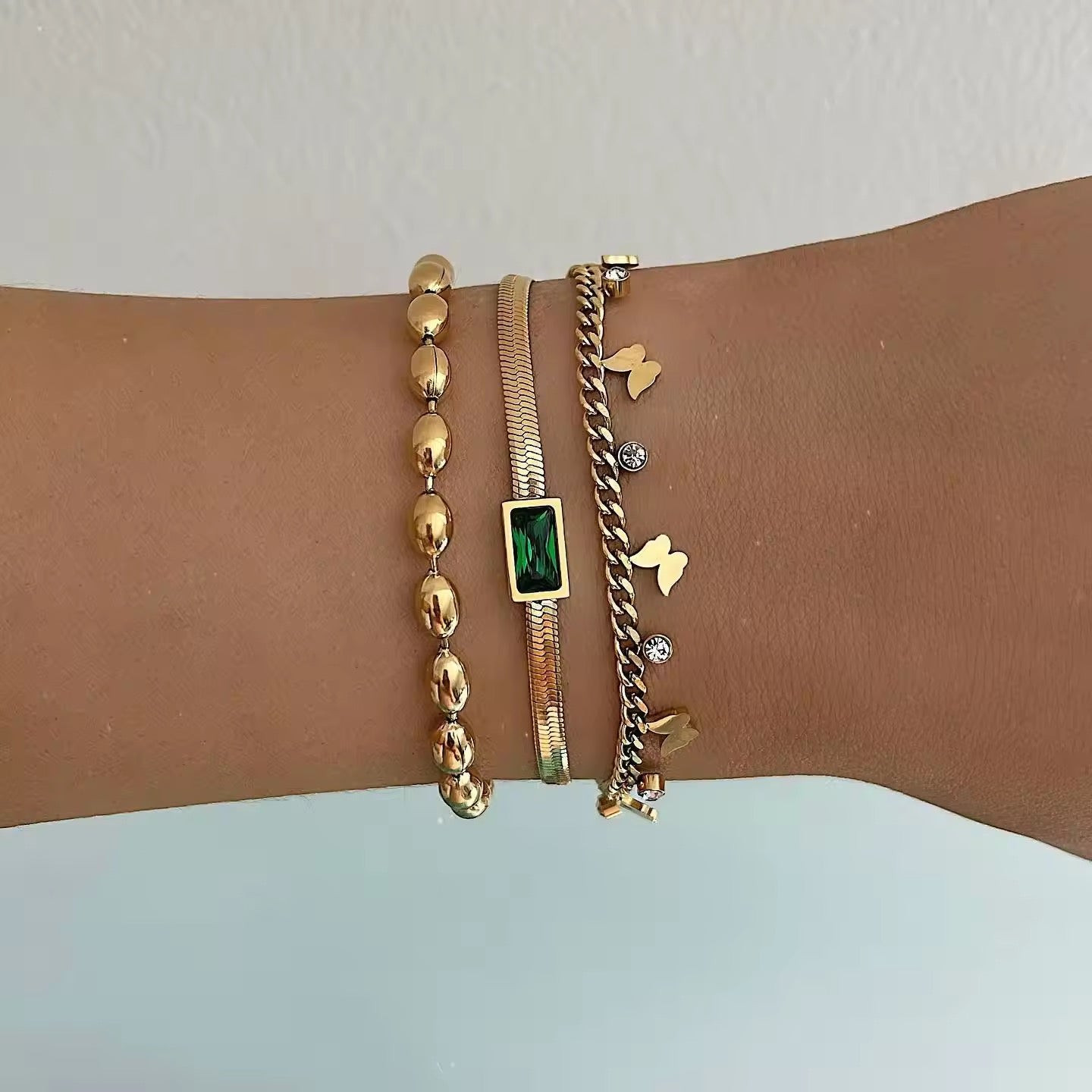 Emerald Dreams Bracelet Stack