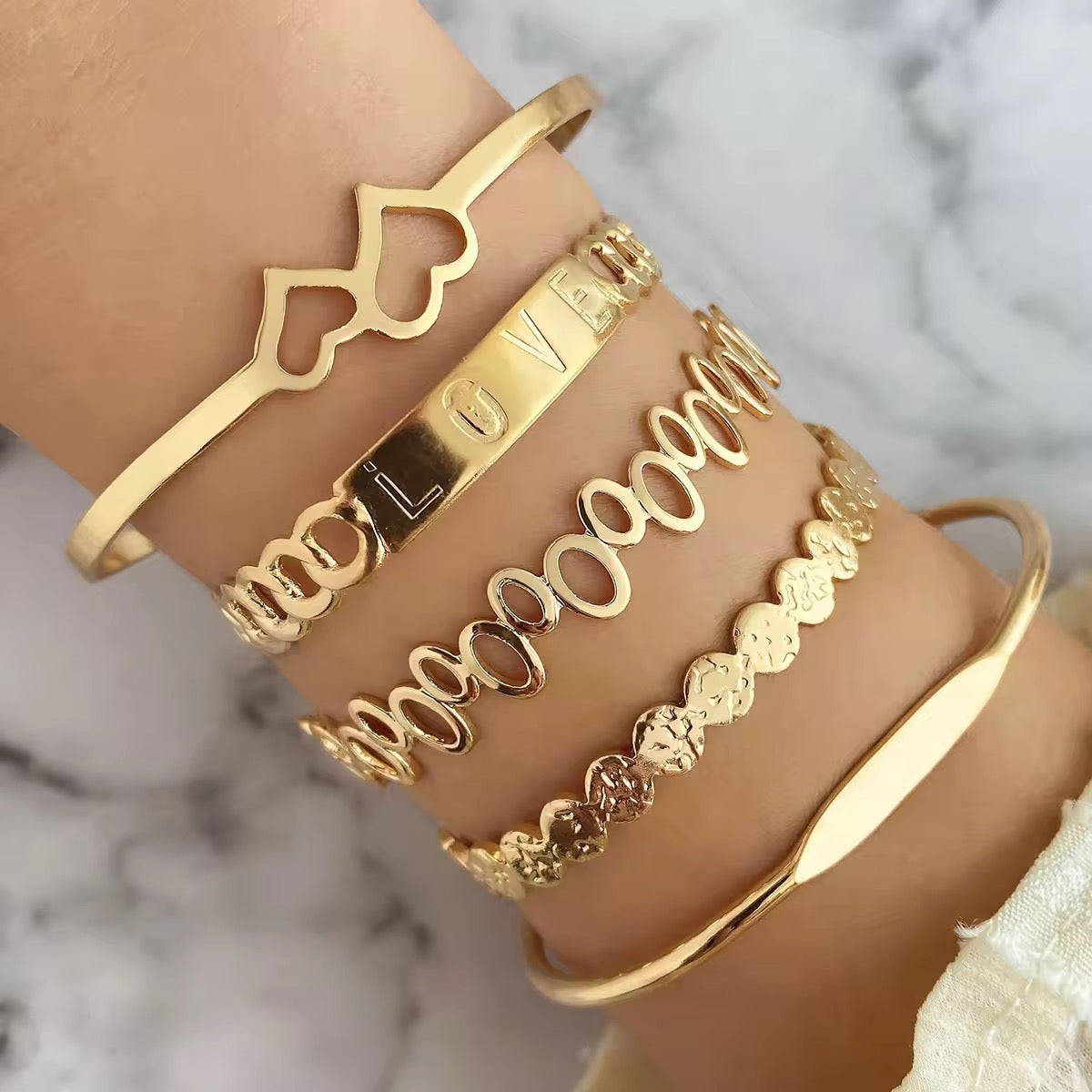 The Ultimate Golden Bangle Stack