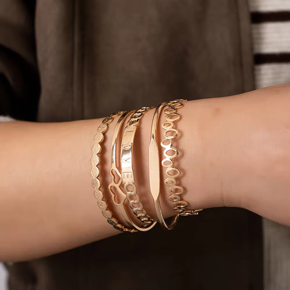 The Ultimate Golden Bangle Stack