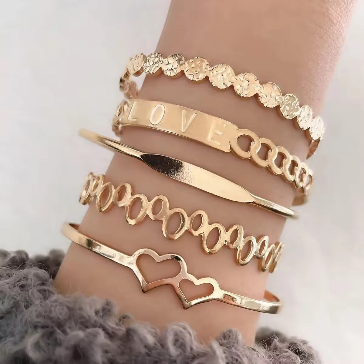 The Ultimate Golden Bangle Stack