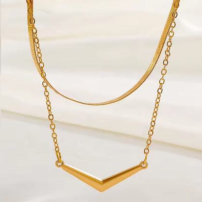 V Gold Necklace