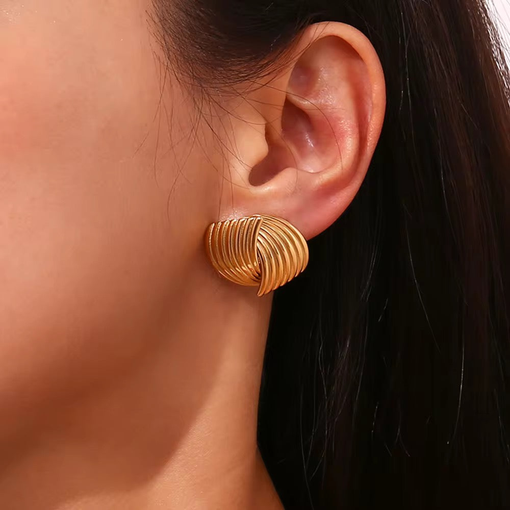 Gold Plated Chunky Earrings