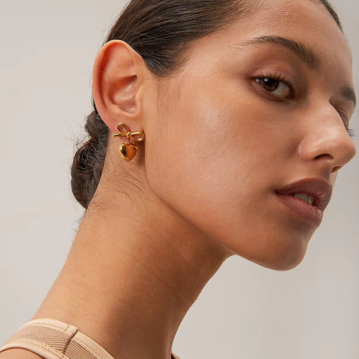 18K Gold Plated Bow Earrings