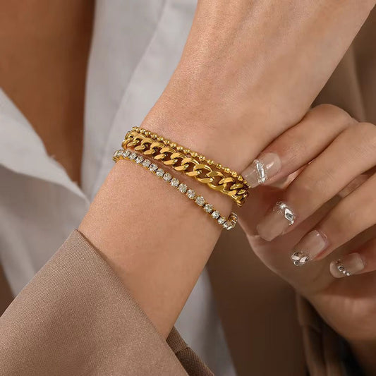 Gold Plated Link Chain Bracelet